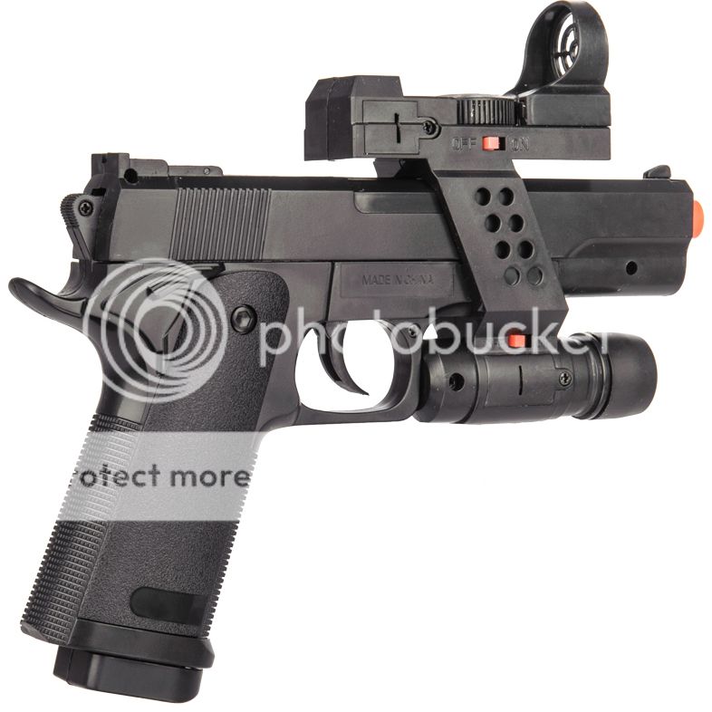 SPRING AIRSOFT M1911 HAND GUN PISTOL LED LIGHT LASER SIGHT AIR w/ 6mm